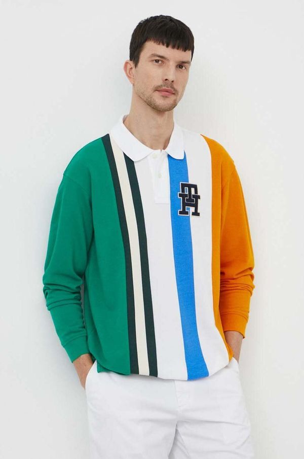 Tommy Hilfiger Majica dugih rukava Tommy Hilfiger za muškarce, boja: bijela, s uzorkom