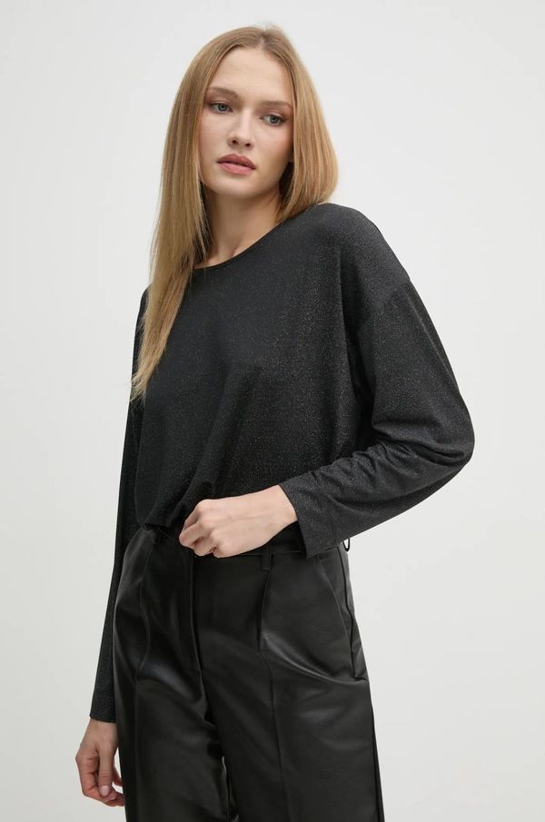 United Colors of Benetton Majica dugih rukava United Colors of Benetton boja: crna, 3NYW3M06W