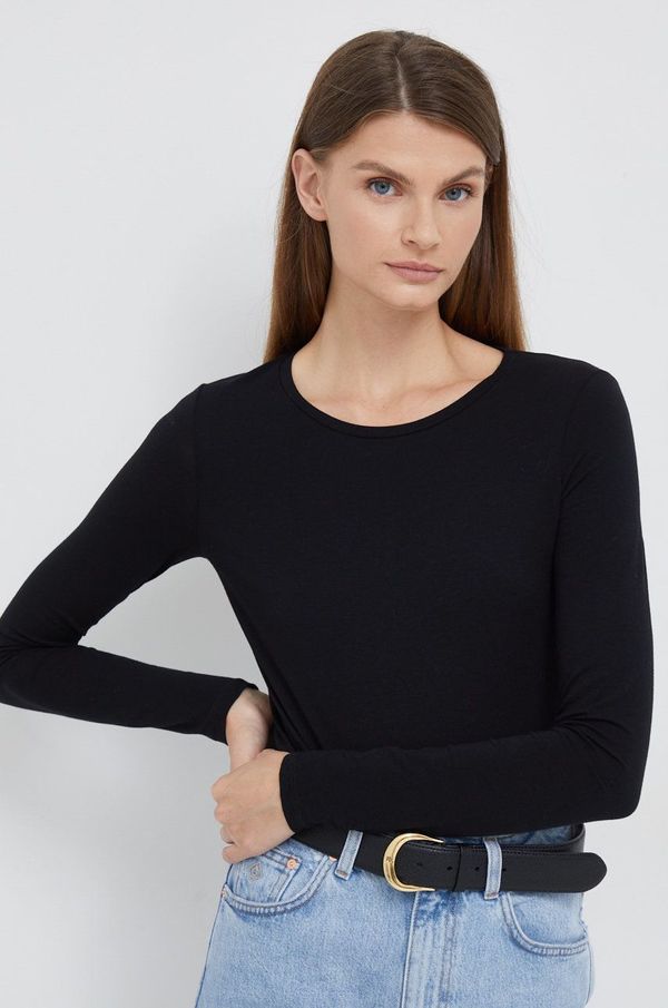 United Colors of Benetton Majica dugih rukava United Colors of Benetton za žene, boja: crna