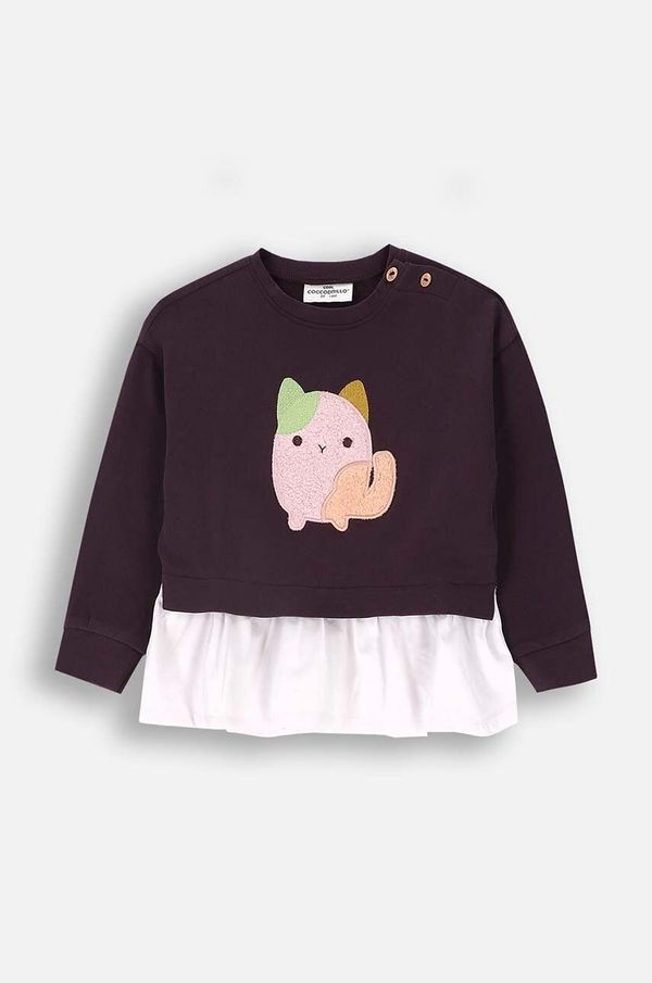 Coccodrillo Majica dugih rukava za bebe Coccodrillo boja: ljubičasta, PASTELOVE GIRL NEWBORN