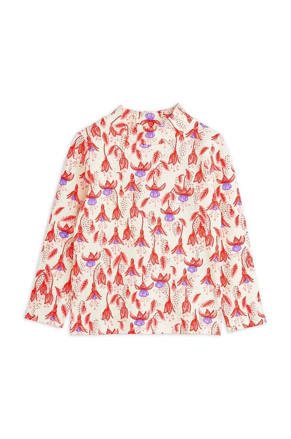 Mini Rodini Majica dugih rukava za bebe Mini Rodini Fuchsia boja: crvena, s poludolčevitom, 2472012442