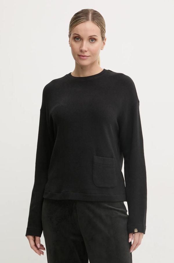 United Colors of Benetton Majica dugih rukava za spavanje United Colors of Benetton boja: crna, 3Q413M06F