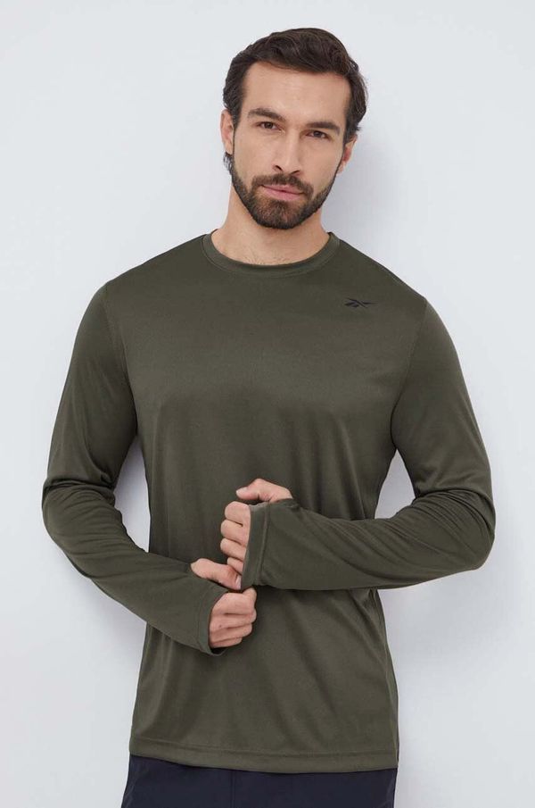 Reebok Majica dugih rukava za trening Reebok Tech boja: zelena, bez uzorka