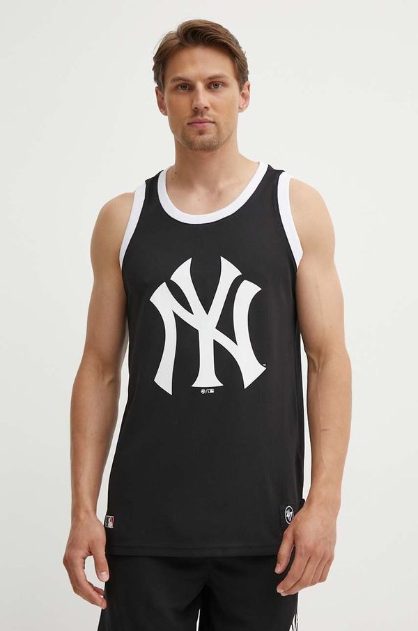 47 brand Majica kratkih rukava 47 brand MLB New York Yankees za muškarce, boja: crna, BB017PMFKXZ609497JK
