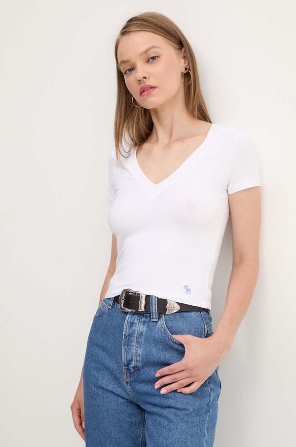 Abercrombie & Fitch Majica kratkih rukava Abercrombie & Fitch za žene, boja: bijela