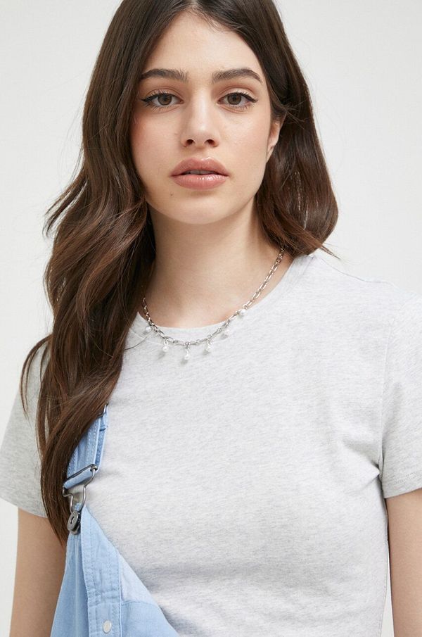 Abercrombie & Fitch Majica kratkih rukava Abercrombie & Fitch za žene, boja: siva