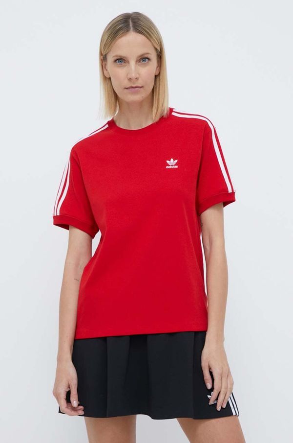 adidas Originals Majica kratkih rukava adidas Originals 3-Stripes Tee za žene, boja: crvena, IR8050