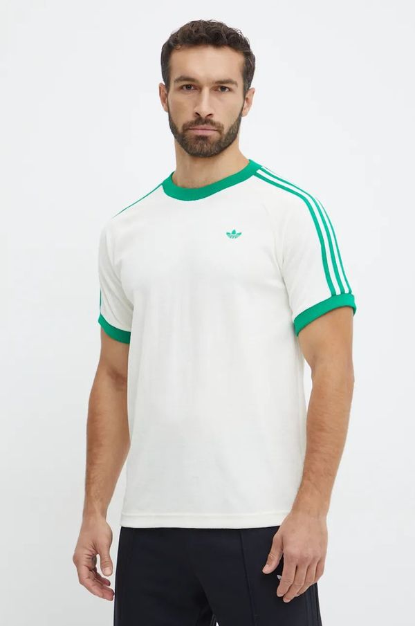 adidas Originals Majica kratkih rukava adidas Originals Cali Tee za muškarce, boja: bež, s uzorkom, JN5965