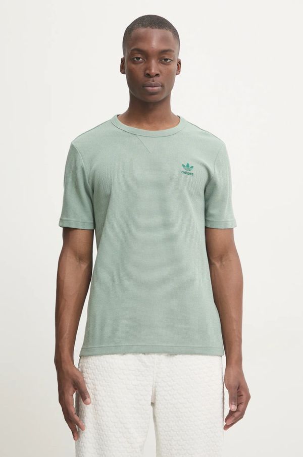 adidas Originals Majica kratkih rukava adidas Originals Essential za muškarce, boja: zelena, bez uzorka, JD2446