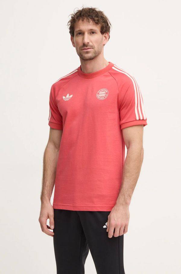 adidas Originals Majica kratkih rukava adidas Originals F.C. BAYERN za muškarce, boja: narančasta, s uzorkom, IY0046