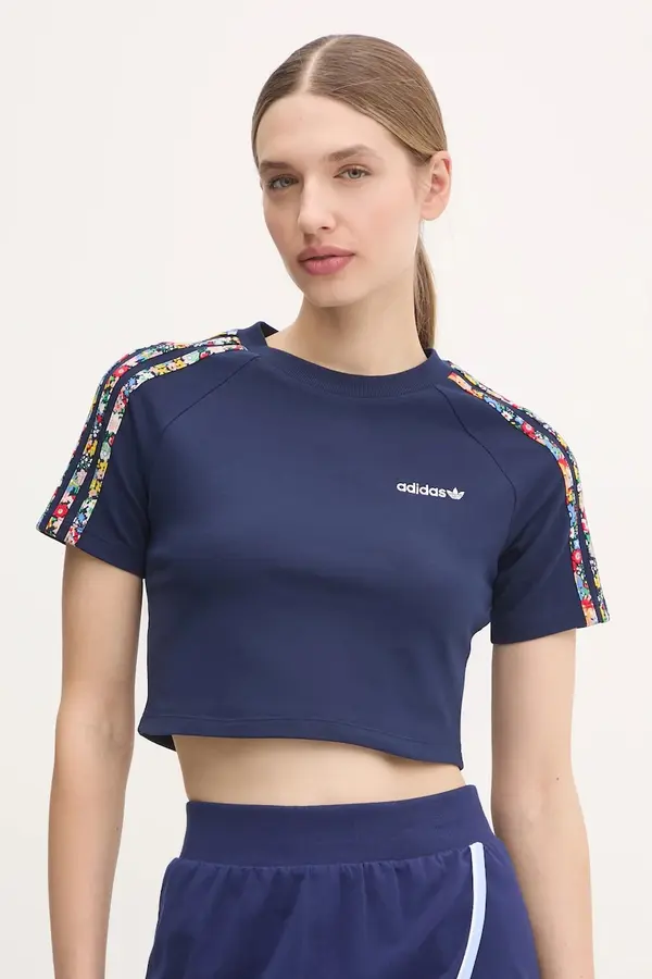 Adidas Majica kratkih rukava adidas Originals Liberty za žene, boja: tamno plava, JC7788