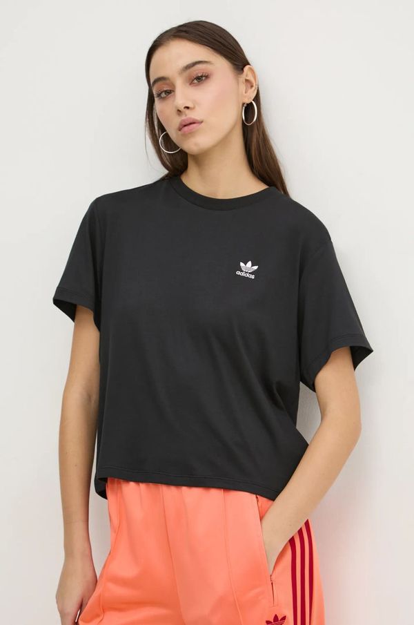 adidas Originals Majica kratkih rukava adidas Originals SNAKE TRF TEE za žene, boja: crna, JC5748