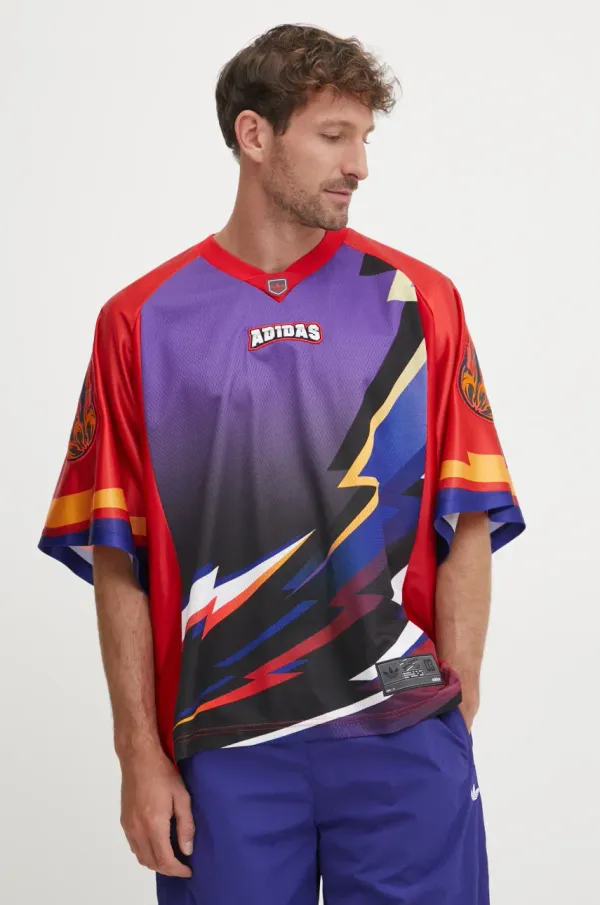 adidas Originals Majica kratkih rukava adidas Originals TEAM JERSEY za muškarce, boja: crvena, s uzorkom, KB0307