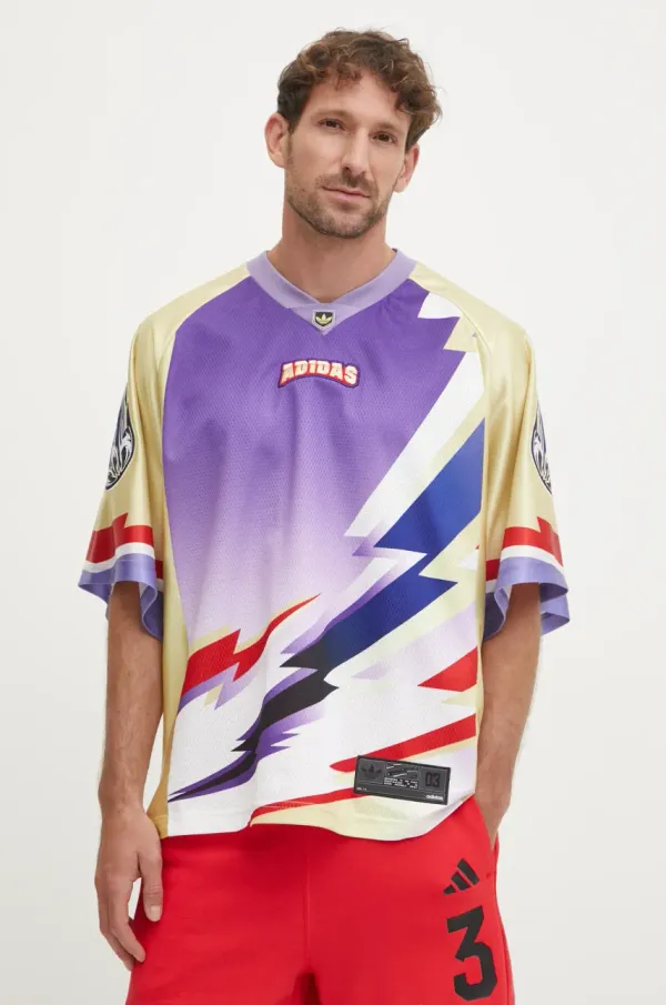 adidas Originals Majica kratkih rukava adidas Originals TEAM JERSEY za muškarce, boja: žuta, s uzorkom, JX1700