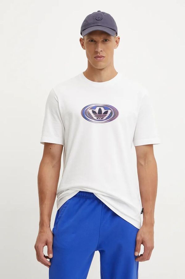 adidas Originals Majica kratkih rukava adidas Originals za muškarce, boja: bijela, s tiskom, JM0482
