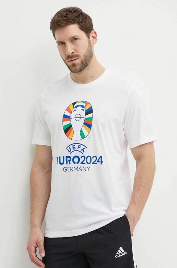 adidas Performance Majica kratkih rukava adidas Performance Euro 2024 za muškarce, boja: bež, s tiskom, IT9290
