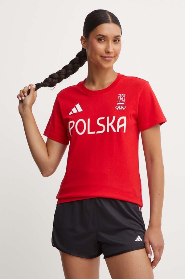 adidas Performance Majica kratkih rukava adidas Performance Olympic za žene, boja: crvena, JF6712