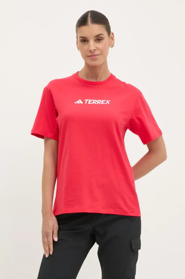 adidas TERREX Majica kratkih rukava adidas TERREX za žene, boja: crvena, JF9134