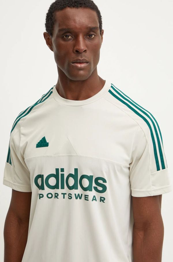 adidas Majica kratkih rukava adidas Tiro za muškarce, boja: bež, s tiskom, IW5959