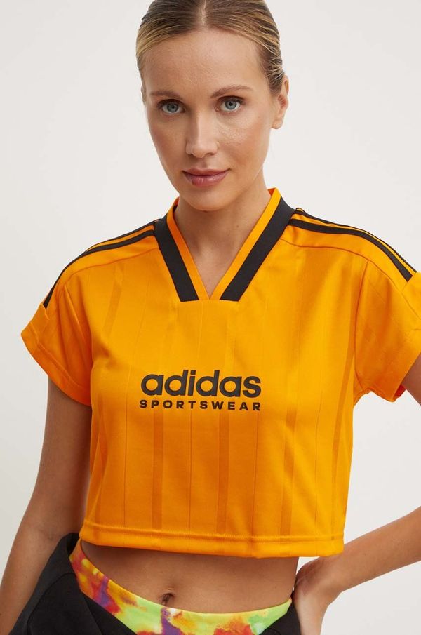 adidas Majica kratkih rukava adidas Tiro za žene, boja: narančasta, IZ2089