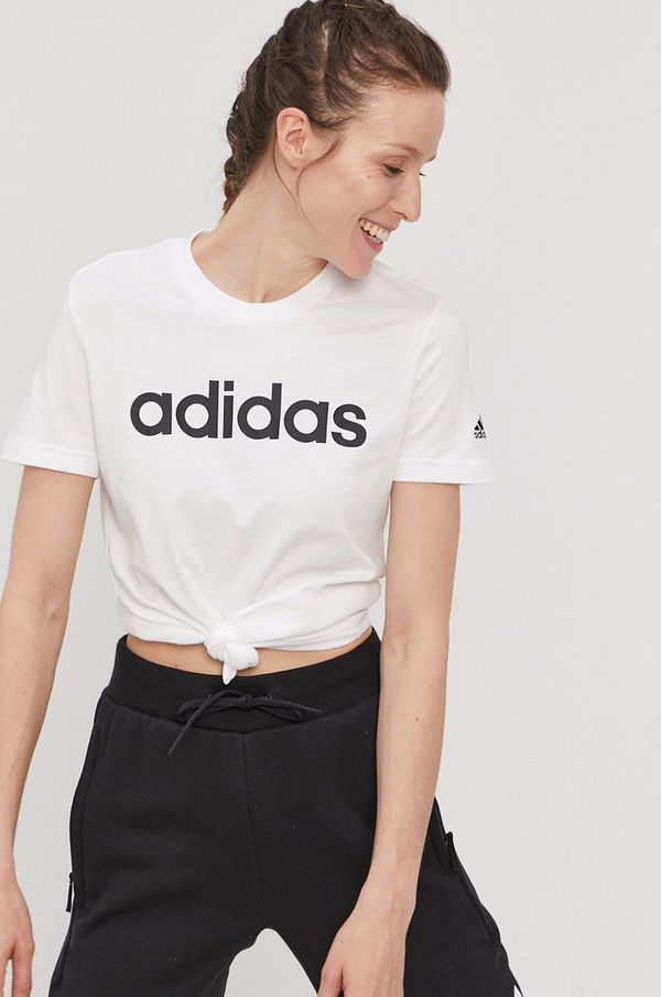 adidas Majica kratkih rukava adidas za žene, boja: bijela