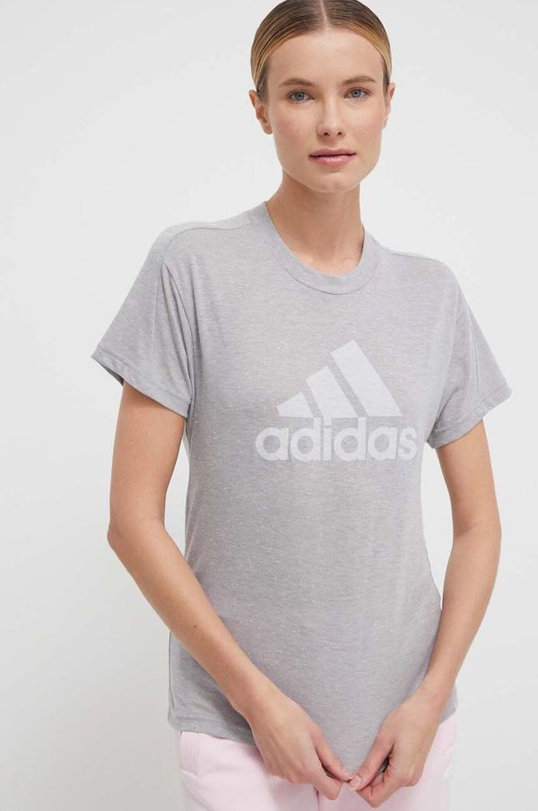 adidas Majica kratkih rukava adidas za žene, boja: siva