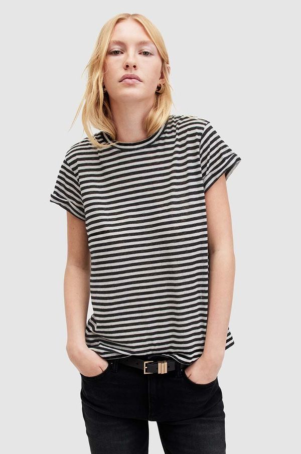 AllSaints Majica kratkih rukava AllSaints ANNA STRIPE TEE boja: bijela, WM228Z