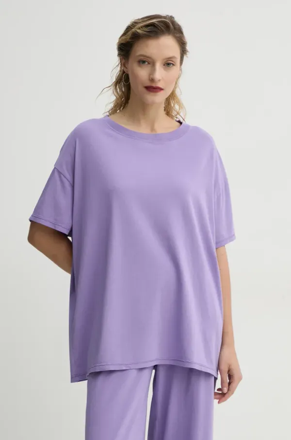 American Vintage Majica kratkih rukava American Vintage za žene, boja: ljubičasta, PYM02AE25