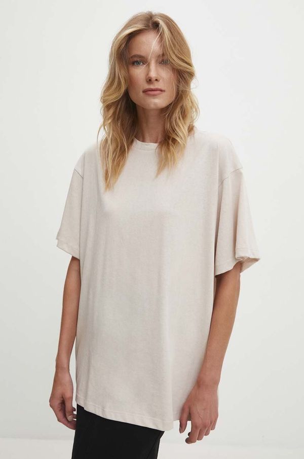 Answear Lab Majica kratkih rukava Answear Lab za žene, boja: bež