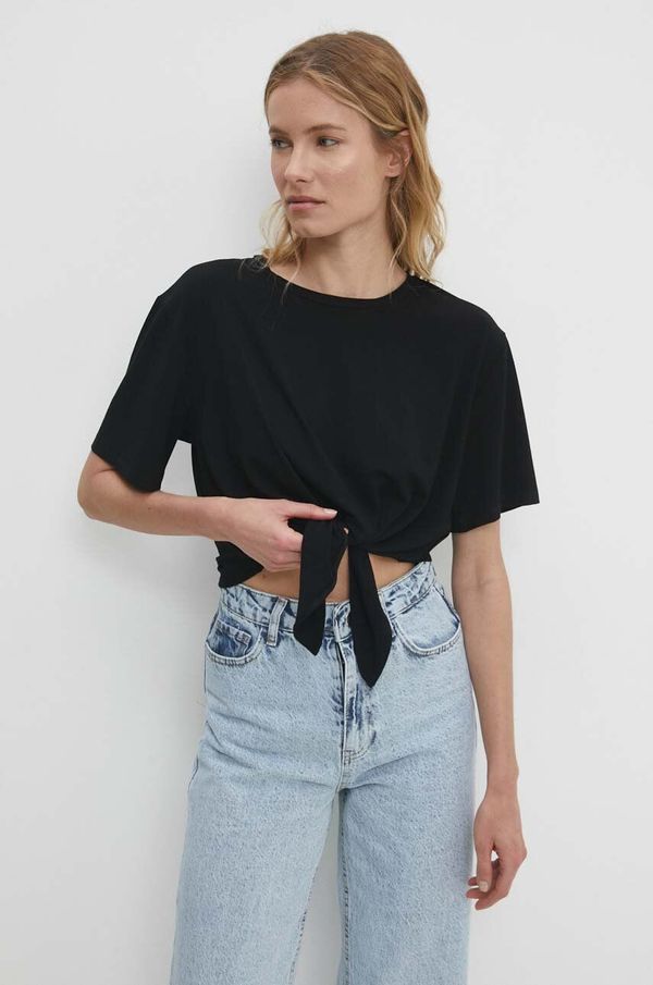 Answear Lab Majica kratkih rukava Answear Lab za žene, boja: crna