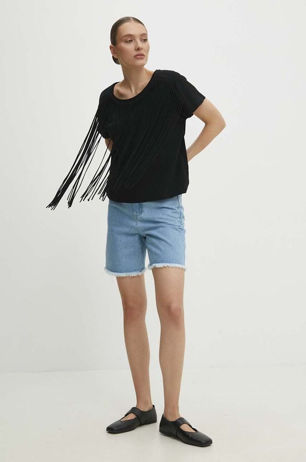 Answear Lab Majica kratkih rukava Answear Lab za žene, boja: crna