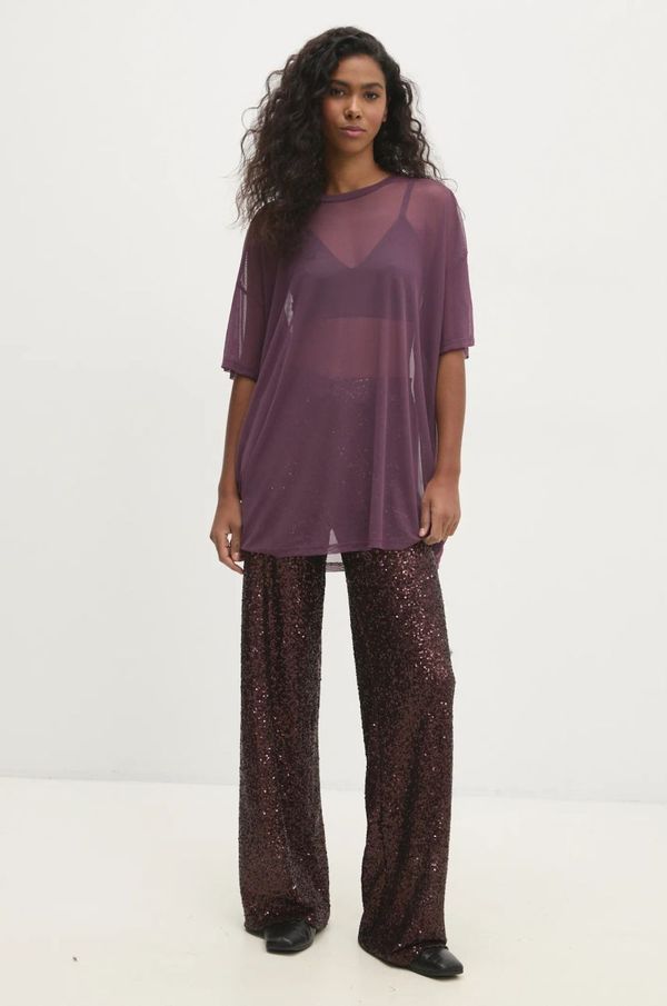 Answear Lab Majica kratkih rukava Answear Lab za žene, boja: ljubičasta