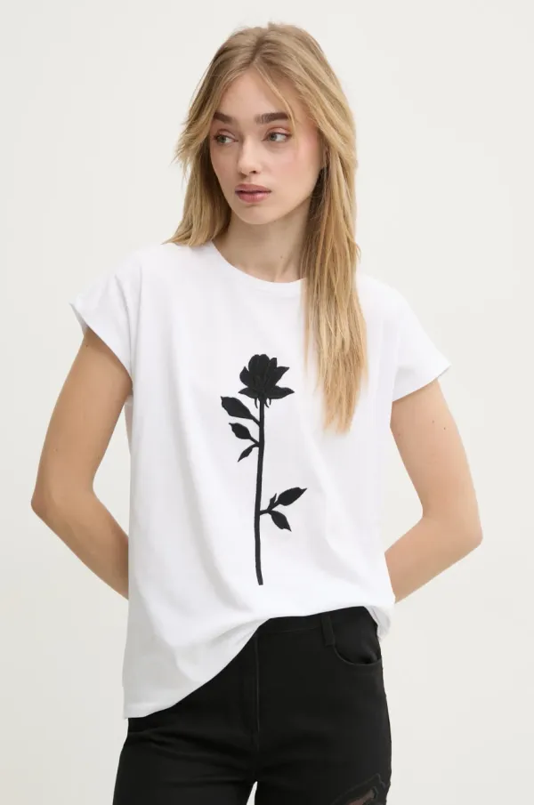 Blugirl Blumarine Majica kratkih rukava Blugirl Blumarine za žene, boja: bijela, RA5001.J5003