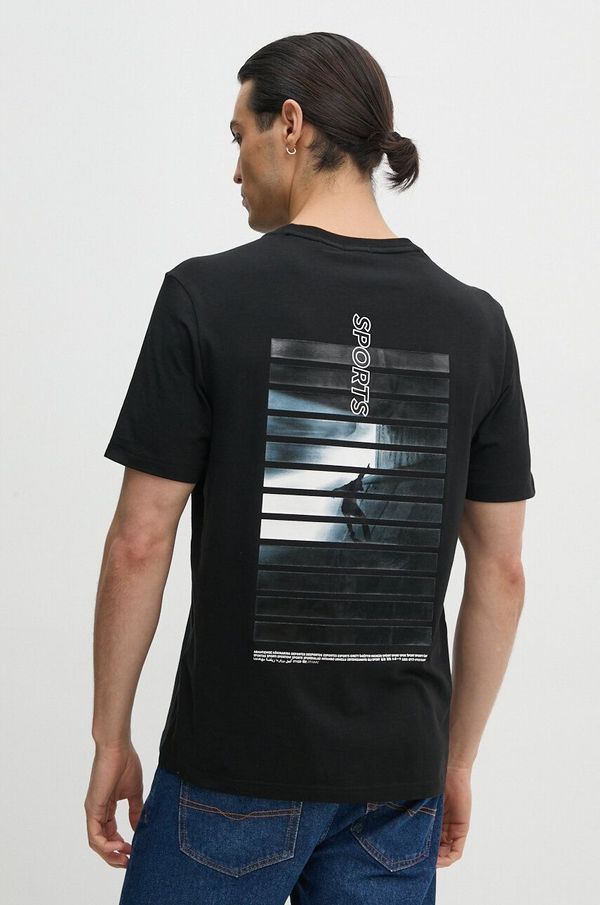 Boss Green Majica kratkih rukava Boss Green za muškarce, boja: crna, s tiskom, 50519348