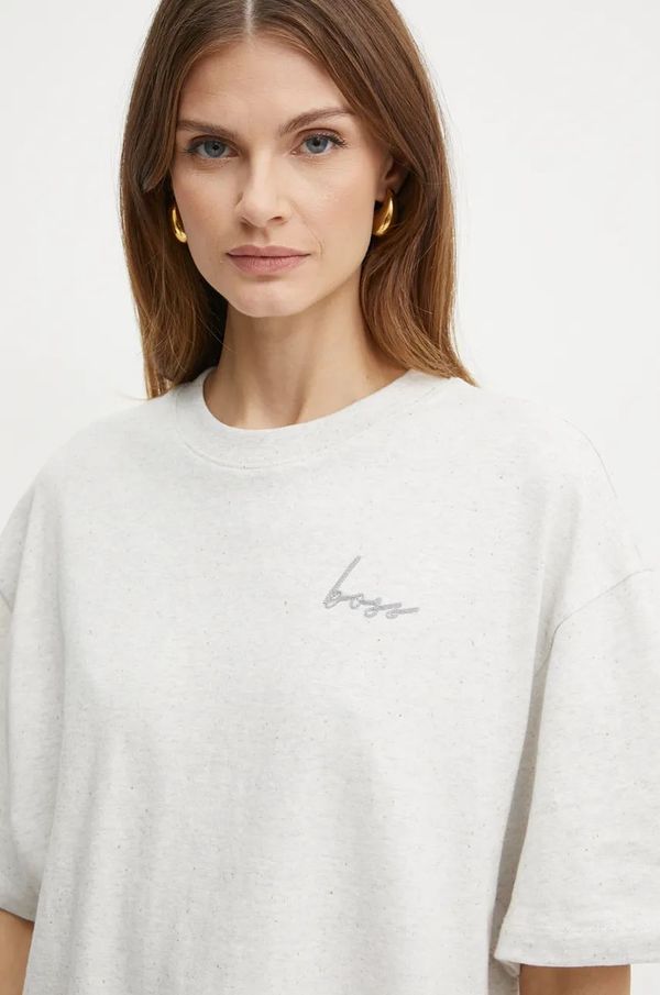 Boss Orange Majica kratkih rukava Boss Orange za žene, boja: siva, 50524168