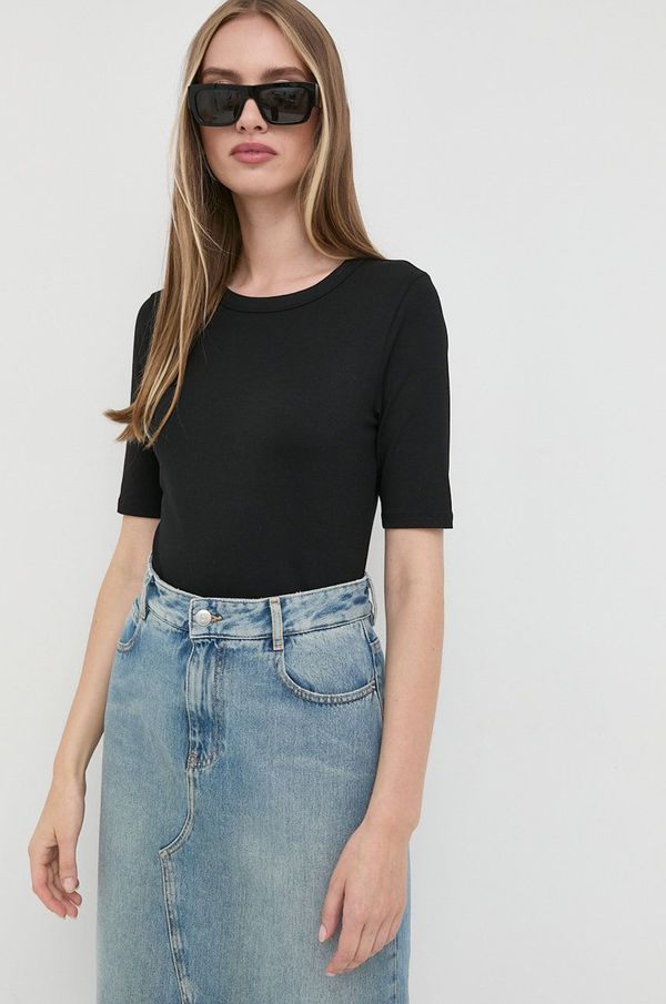 Boss Majica kratkih rukava BOSS za žene, boja: crna