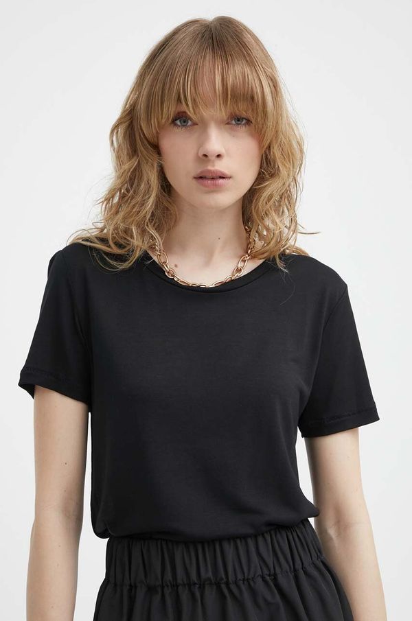 Bruuns Bazaar Majica kratkih rukava Bruuns Bazaar KatkaBB ss T-shirt za žene, boja: crna, BBW1072N