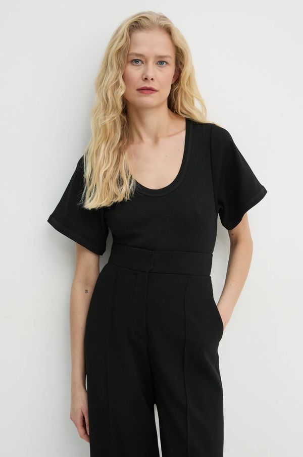 By Malene Birger Majica kratkih rukava By Malene Birger LUNAI za žene, boja: crna, Q71679026Z