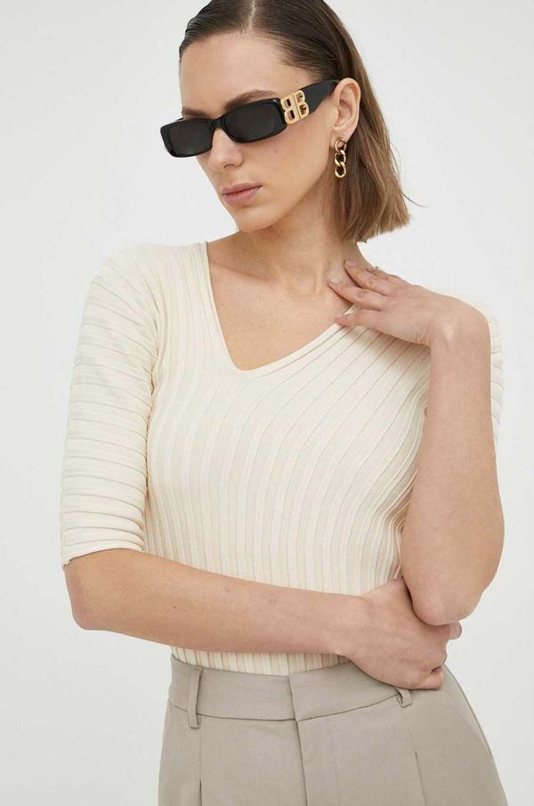 By Malene Birger Majica kratkih rukava By Malene Birger za žene, boja: bež