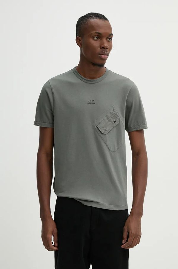 C.P. Company Majica kratkih rukava C.P. Company za muškarce, boja: siva, s aplikacijom, 17CMTS289A005697M