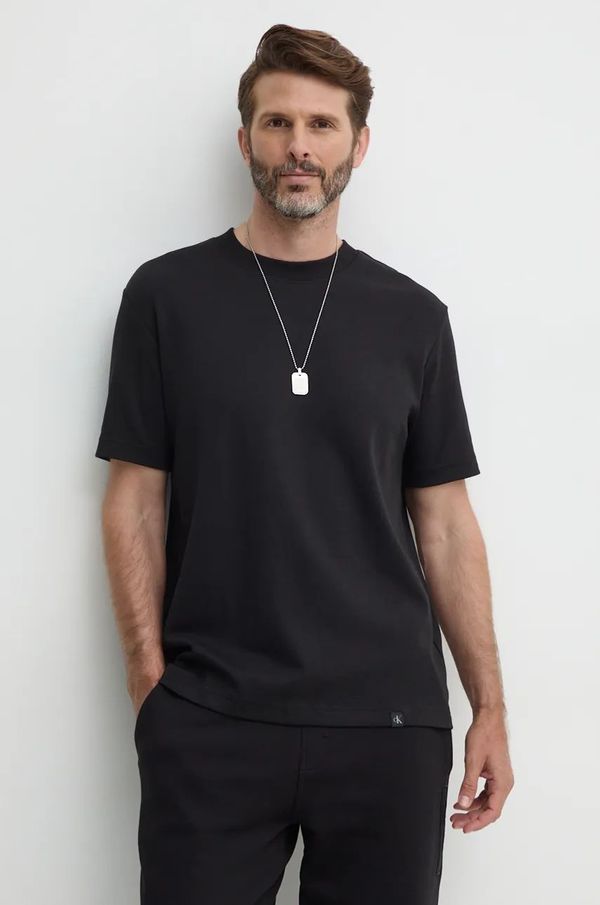 Calvin Klein Jeans Majica kratkih rukava Calvin Klein Jeans za muškarce, boja: crna, bez uzorka, J30J326681