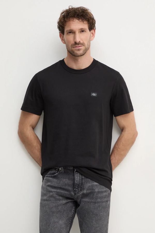 Calvin Klein Jeans Majica kratkih rukava Calvin Klein Jeans za muškarce, boja: crna, bez uzorka, J30J327100