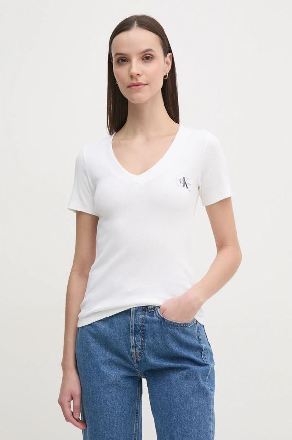 Calvin Klein Jeans Majica kratkih rukava Calvin Klein Jeans za žene, boja: bijela, J20J223274