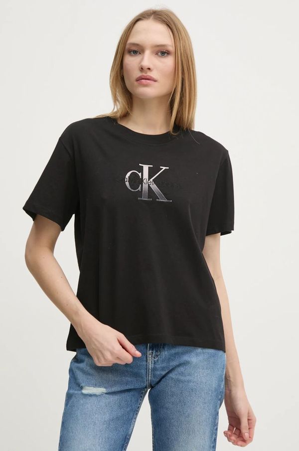 Calvin Klein Jeans Majica kratkih rukava Calvin Klein Jeans za žene, boja: crna, J20J224798