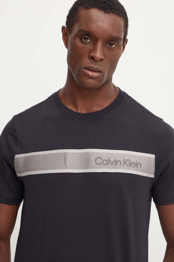 Calvin Klein Performance Majica kratkih rukava Calvin Klein Performance za muškarce, boja: crna, s aplikacijom, 00GMF4K112