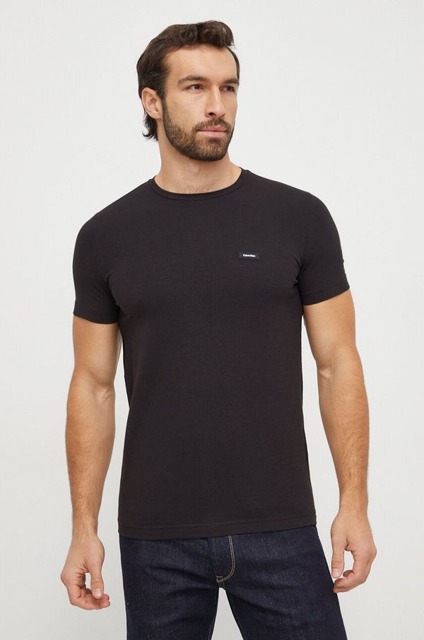 Calvin Klein Majica kratkih rukava Calvin Klein za muškarce, boja: crna, bez uzorka