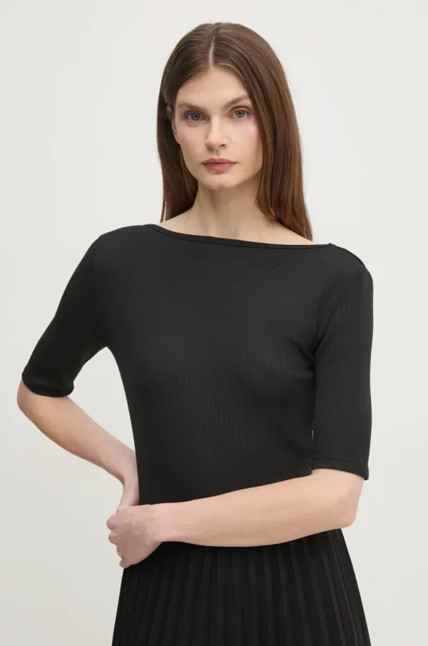 Calvin Klein Majica kratkih rukava Calvin Klein za žene, boja: crna, K20K208244