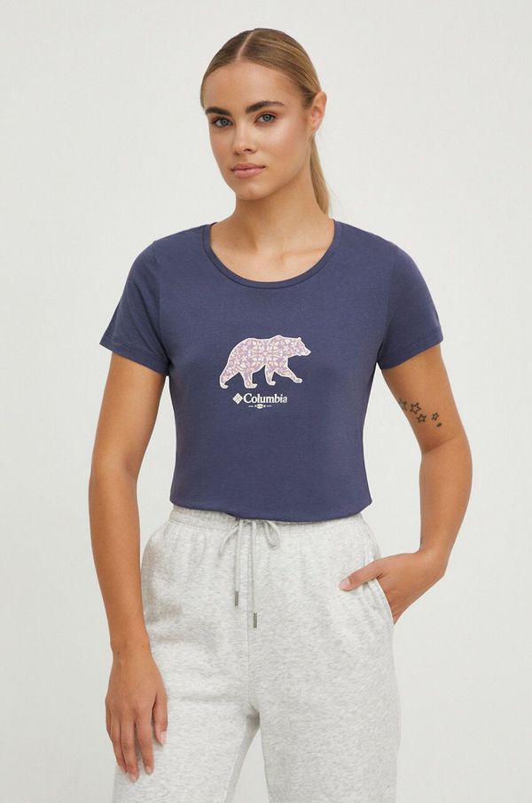 Columbia Majica kratkih rukava Columbia Daisy Days za žene, boja: tamno plava
