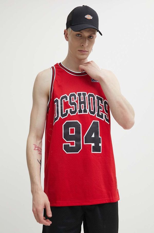 DC Majica kratkih rukava DC Shy Town za muškarce, boja: crvena, ADYKT03230