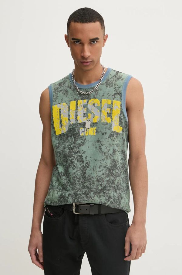 Diesel Majica kratkih rukava Diesel T-BISCO-R1 TANK TOP za muškarce, boja: zelena, A16161.0GIAR